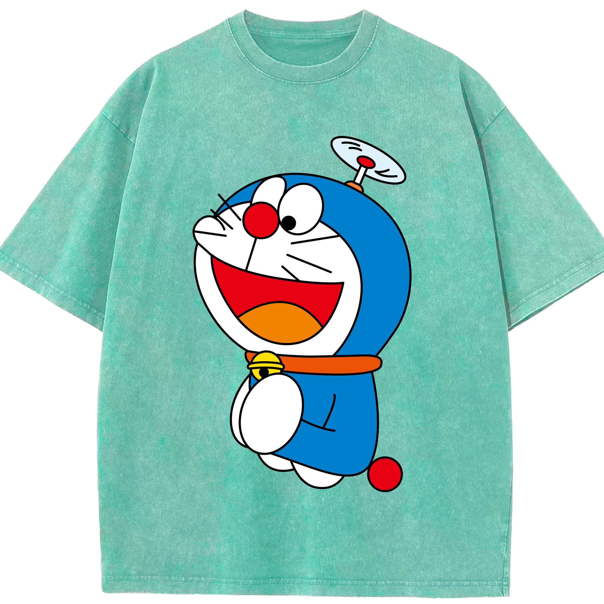 （画像用） ドラえもん Doraemon 綿100% ヴィンテージ風 半袖Tシャツ（フロントプリント）